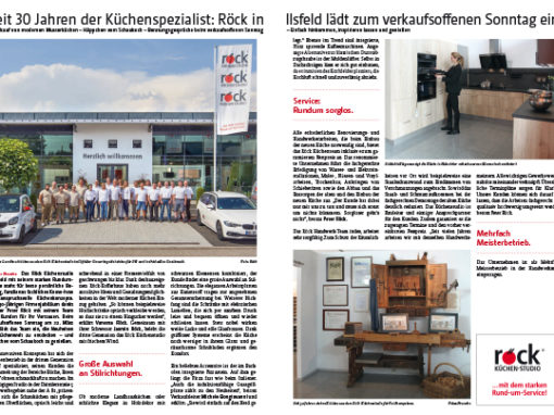Presseartikel 30 Jahre Küchenstudio Röck